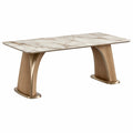 Esstisch 180 x 90 cm in Marmoroptik mit Holzgestell im modernen Stil