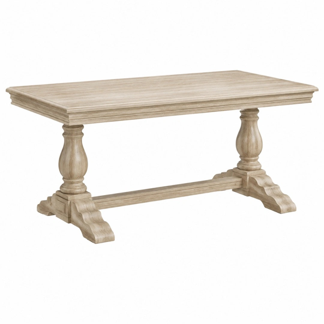 Esstisch 180 x 90 x 76 cm Holz Beige im klassischen Landhausstil